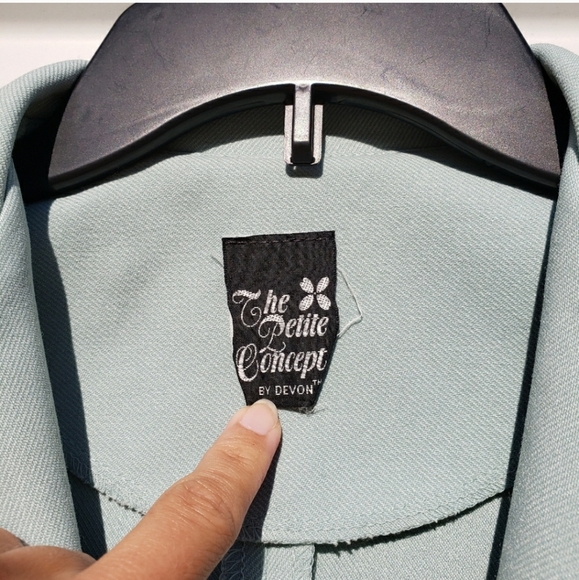 VTG The Petite Concept aquamarine unlined blazer - Picture 4 of 5